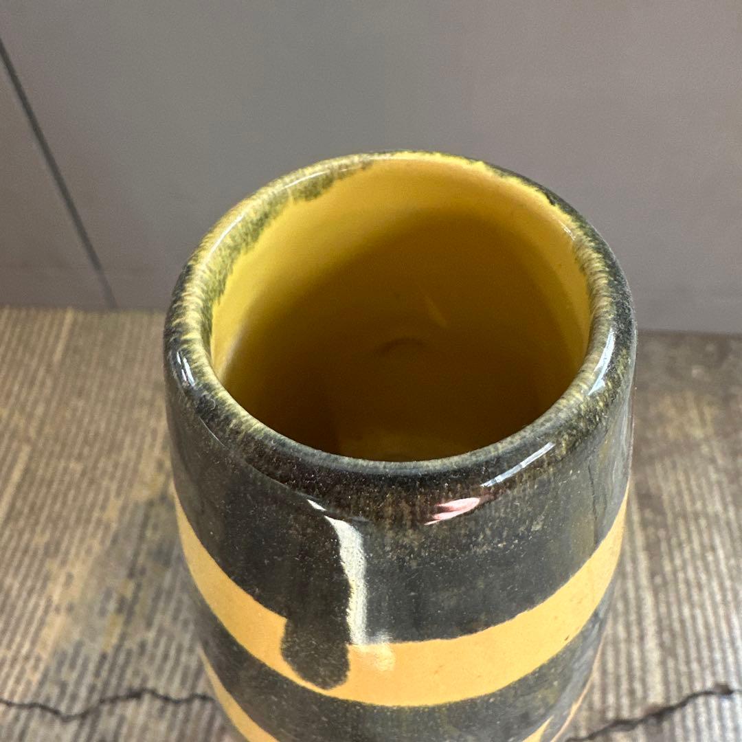 ❹70s ミッドセンチュリー フラワーベース 花瓶 ビンテージ FAT LAVA