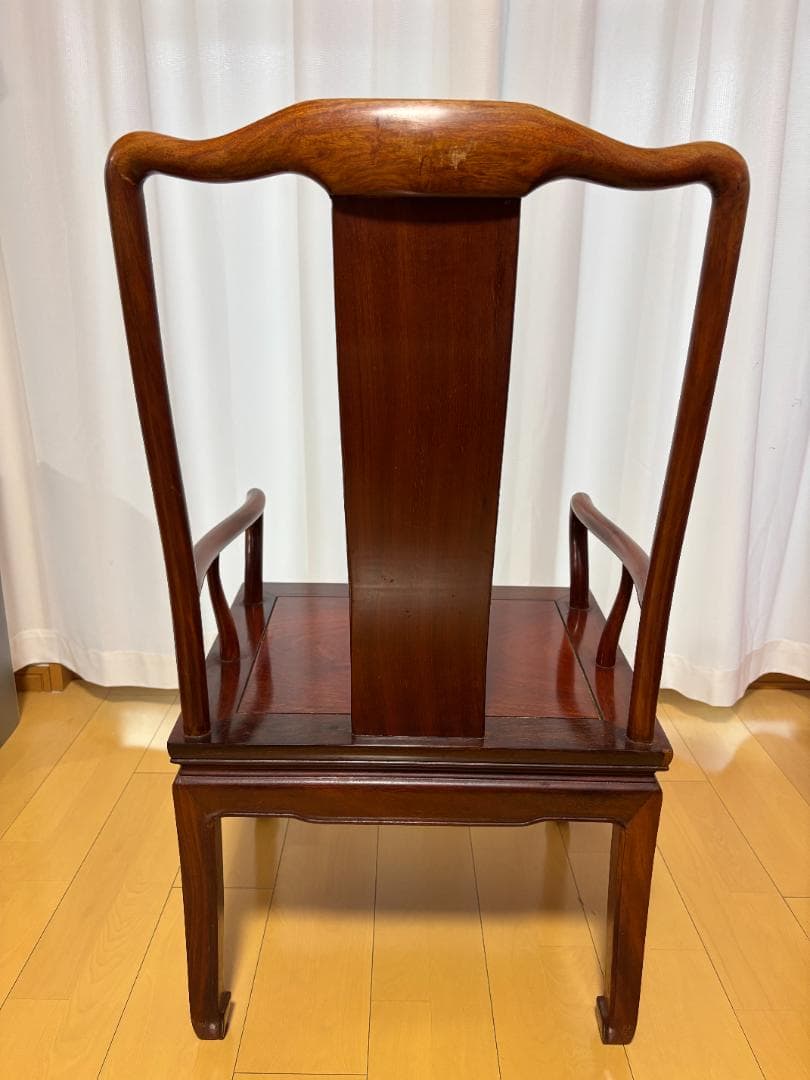 唐木家具　花梨　クラシックスタイル 木製椅子 ダークブラウン　③