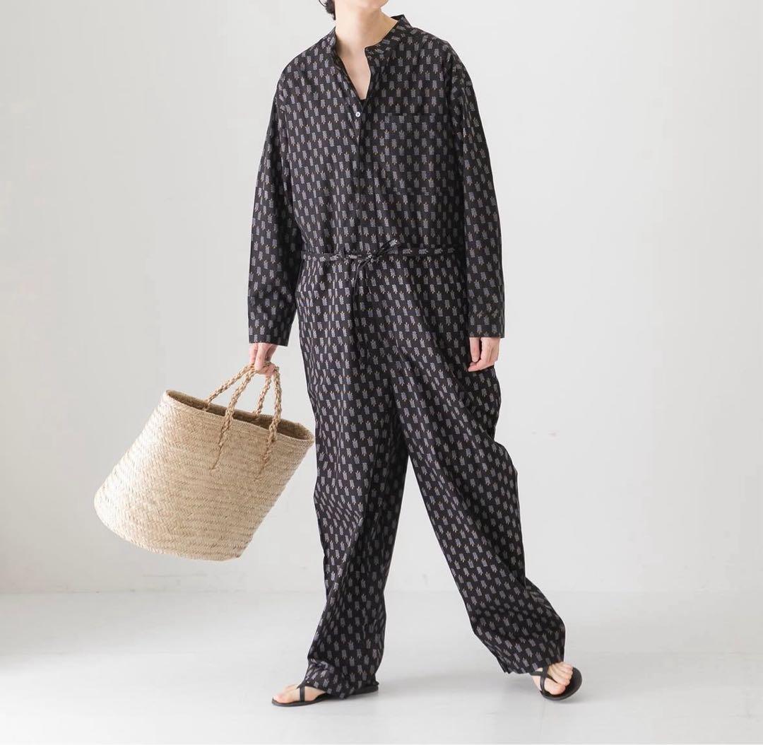 かぐれ【23SS 美品】プリントジャンプスーツ kagure インド綿