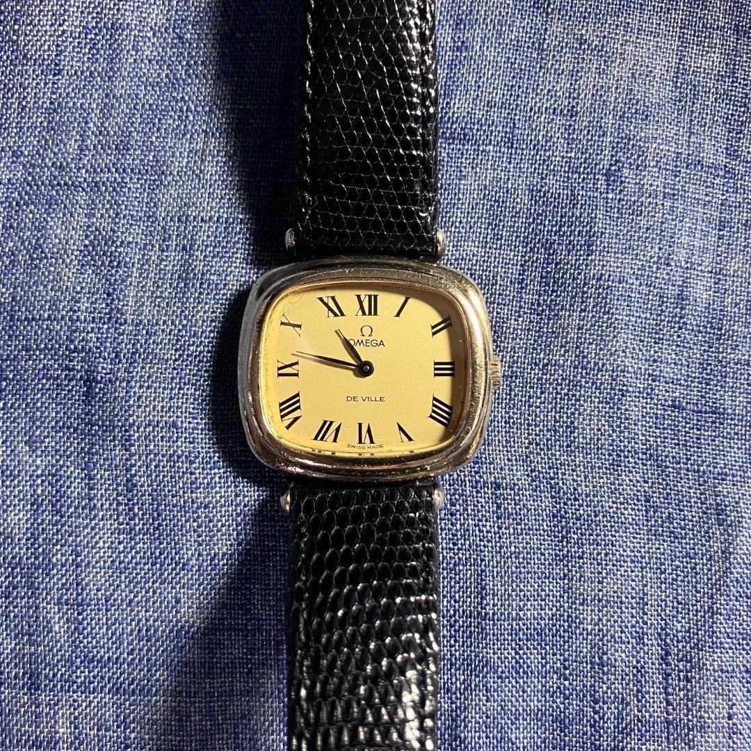 稼働　OMEGA 銀無垢　925 スターリングシルバー　デビル　手巻き　オメガ