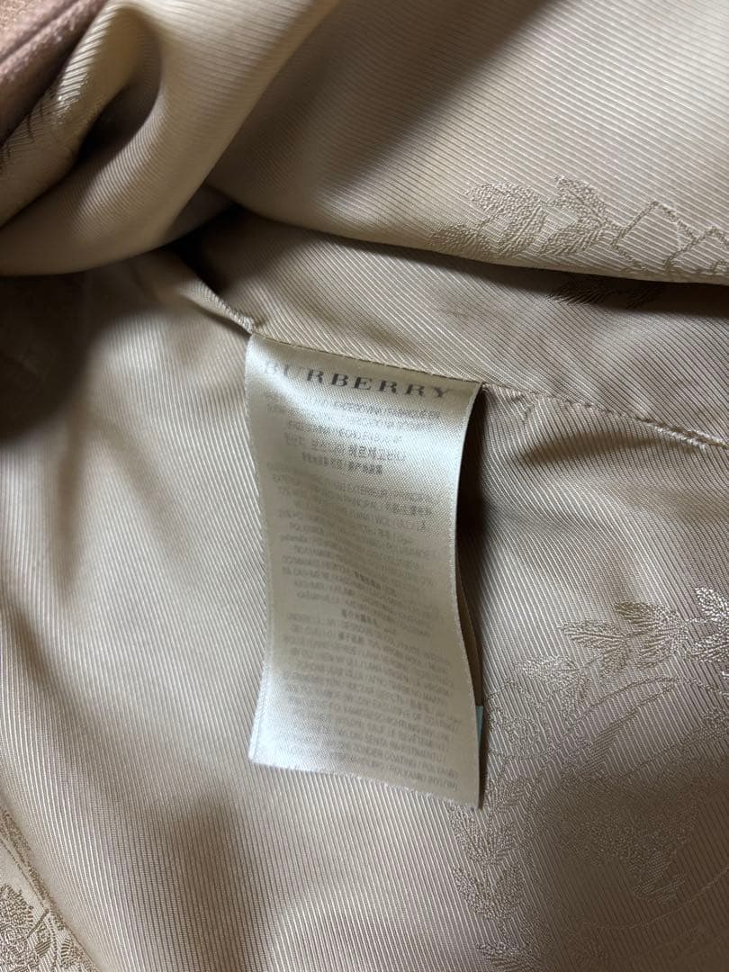 ベージュ ダブルブレスト カシミヤウールトレンチコート　UK8 Burberry