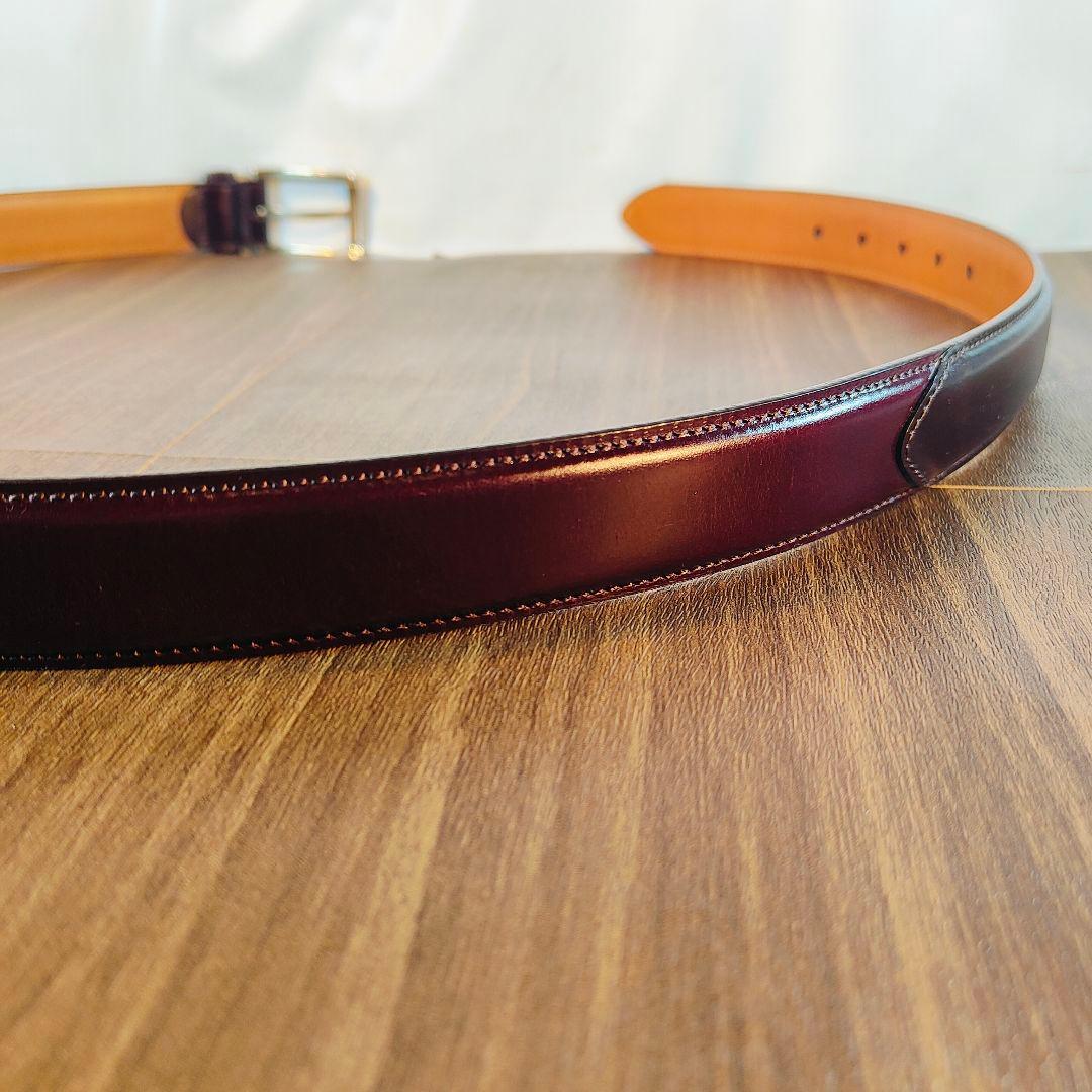 【極艶極美品】THE CORDOVAN　鎌倉シャツ 極上バーガンディドレスベルト