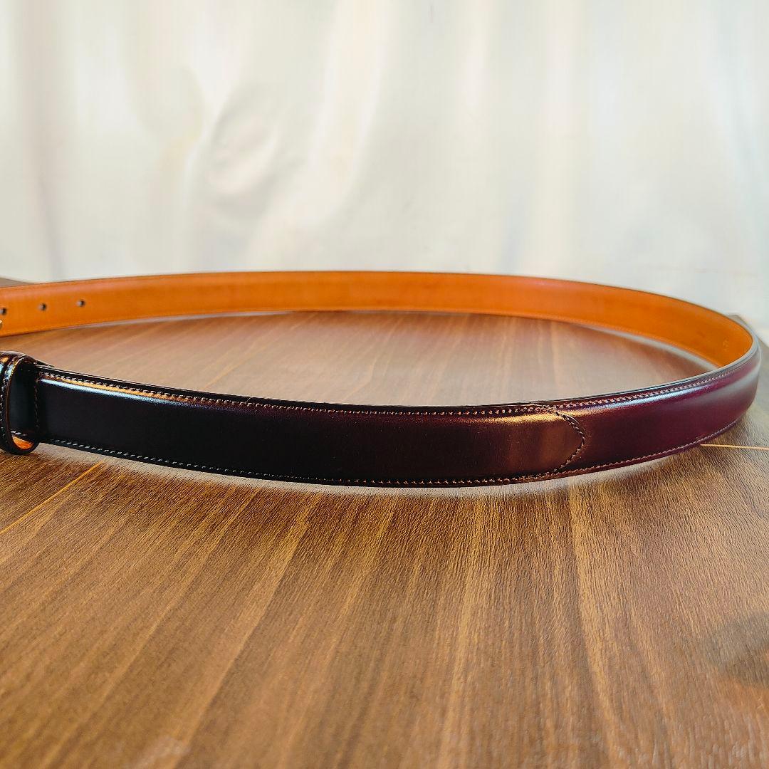 【極艶極美品】THE CORDOVAN　鎌倉シャツ 極上バーガンディドレスベルト