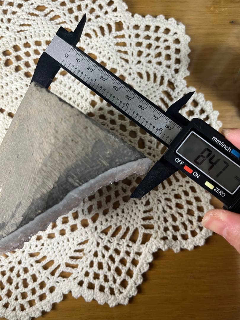 【天然石】④ピンクアメジストドーム 紫水晶　ジオード　原石　置物 木製台座付き