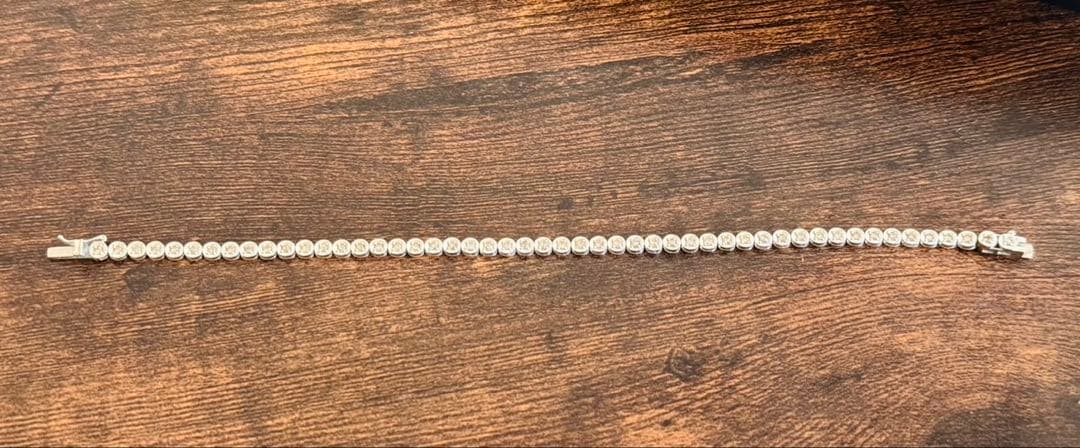 K18WG D1.00ct ダイヤモンド テニスブレスレット