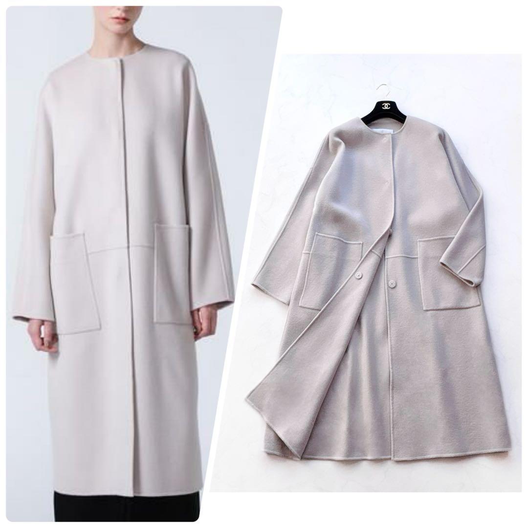 【ADORE】定価9.9万　ラムウールショートビーバーロングコート　グレージュ