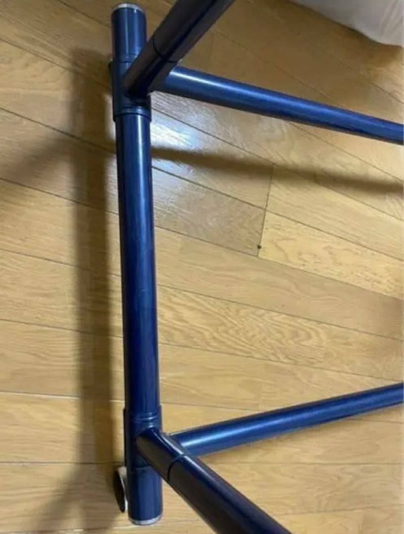 可動式ハンガーラック ネイビー/シルバー