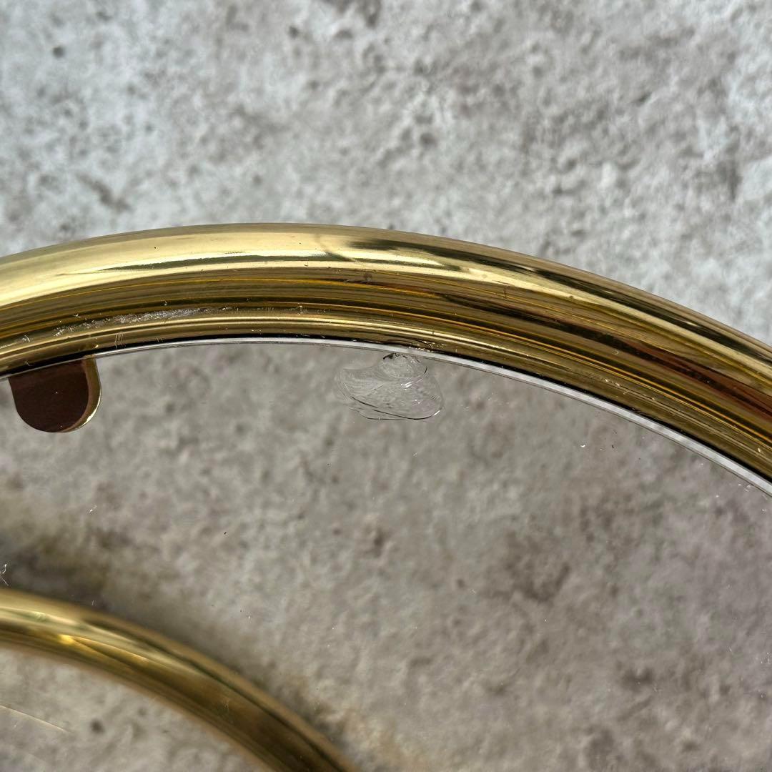 ✿北欧レトロ✿ミッドセンチュリー 3段ガラスサイドテーブル　ラウンドテーブル