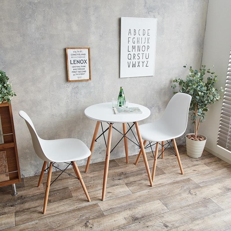 2人用ダイニング3点セット イームズリプロダクト ホワイト