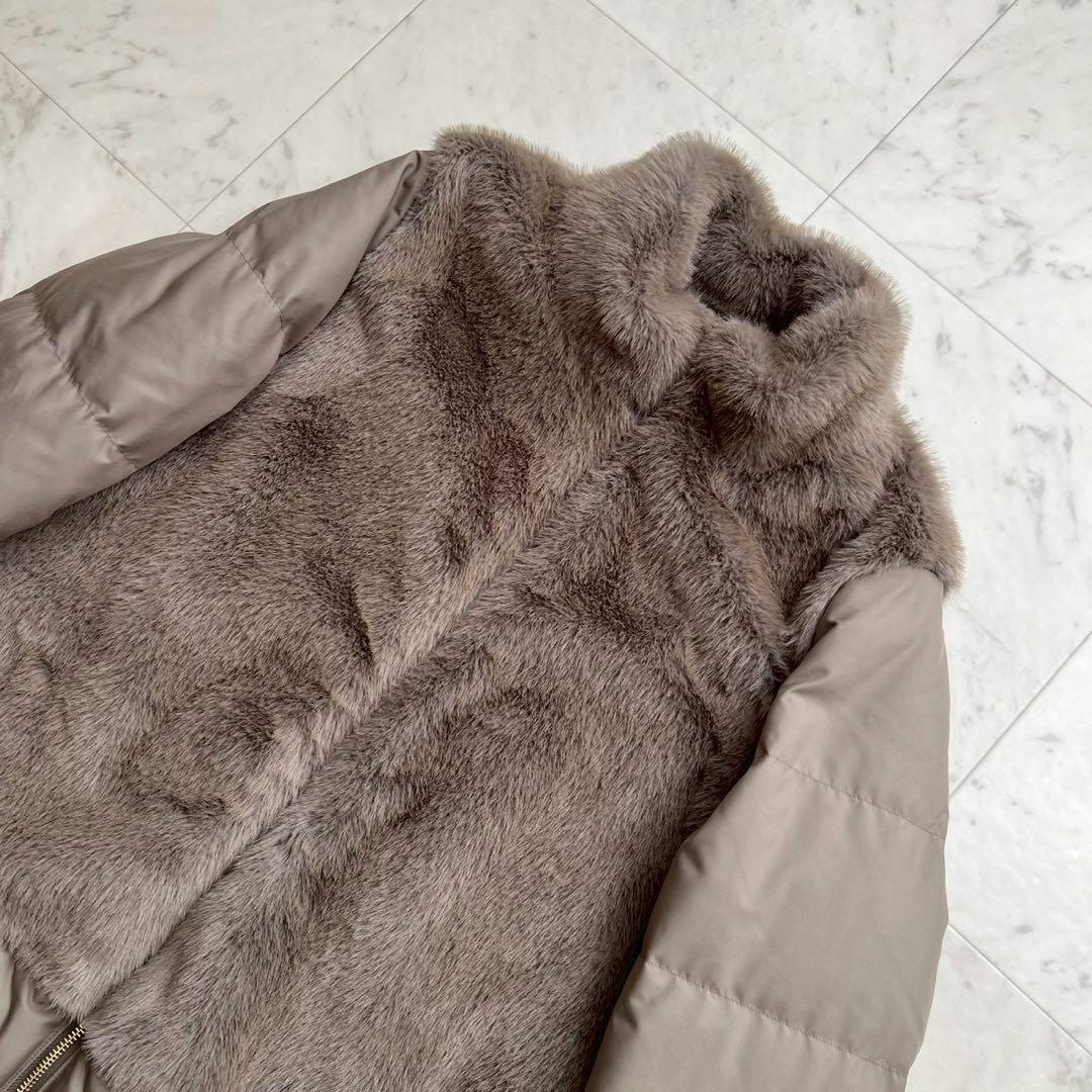 タグ付 23区 24AW ECOPEL エコファーコンビ ダウンコート 40