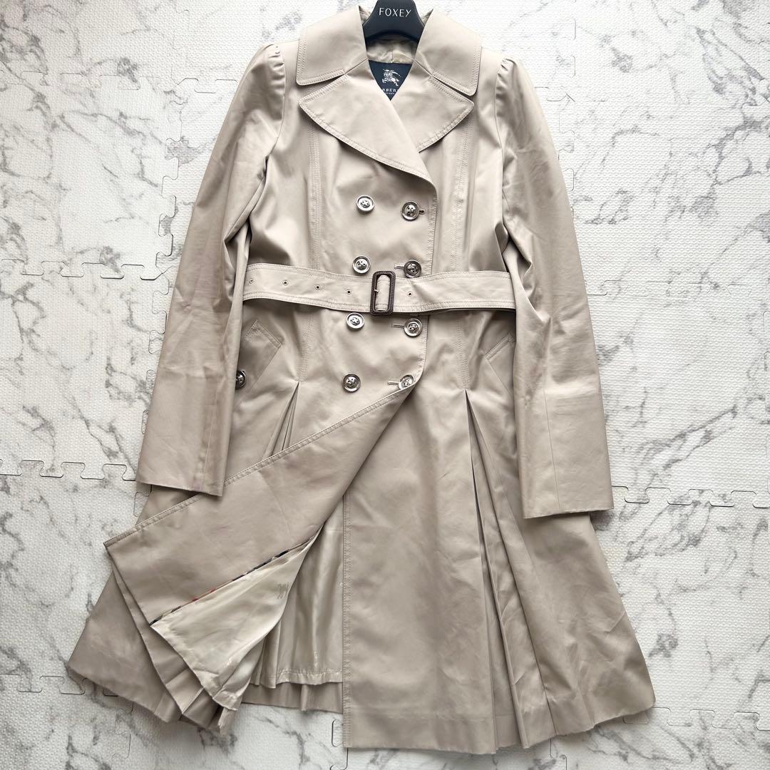 美品♡ バーバリー ロンドン トレンチコート メタルボタン プリーツ ホースロゴ