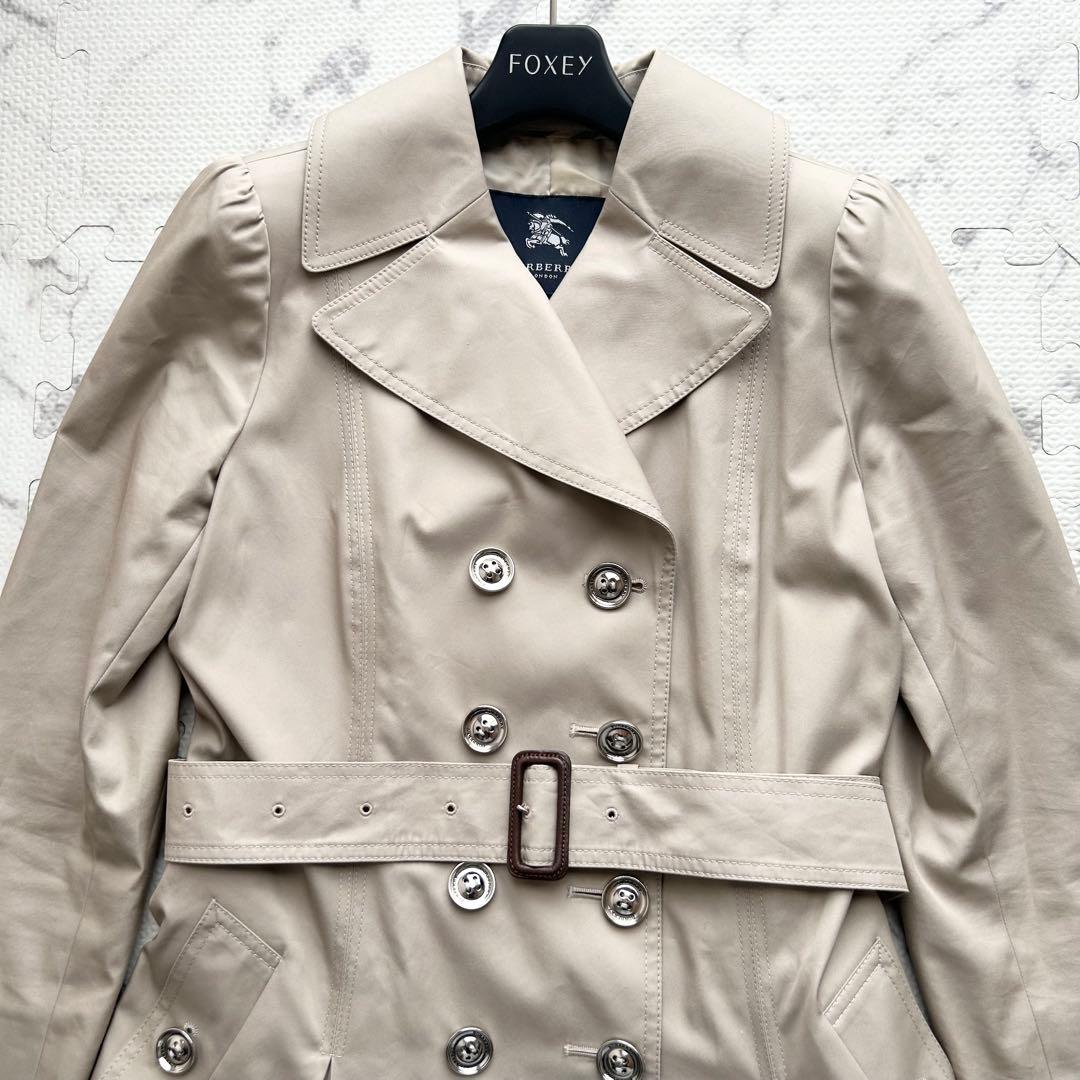 美品♡ バーバリー ロンドン トレンチコート メタルボタン プリーツ ホースロゴ