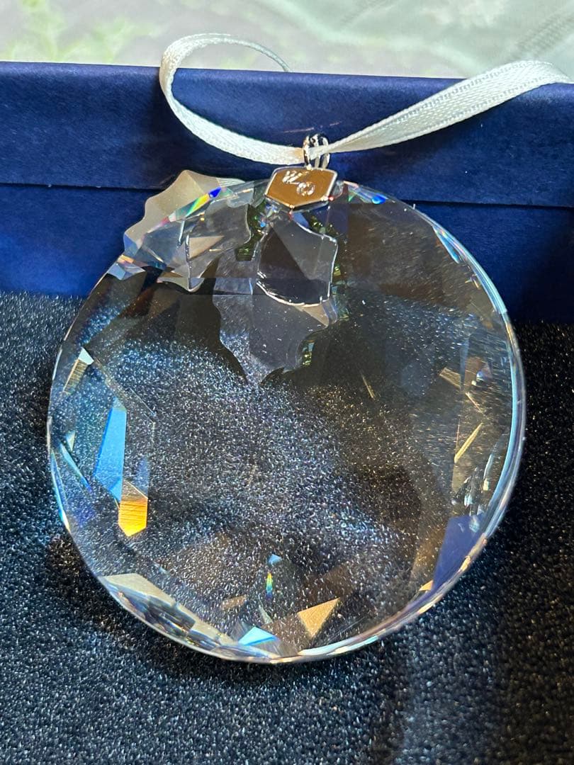 新品未使用スワロフスキークリスマスオーナメント柊ホーリー 専用箱付き870003