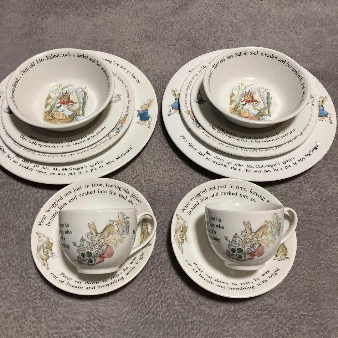 ウエッジウッド ピーターラビット　食器12枚セット　おまけ付き皿2枚