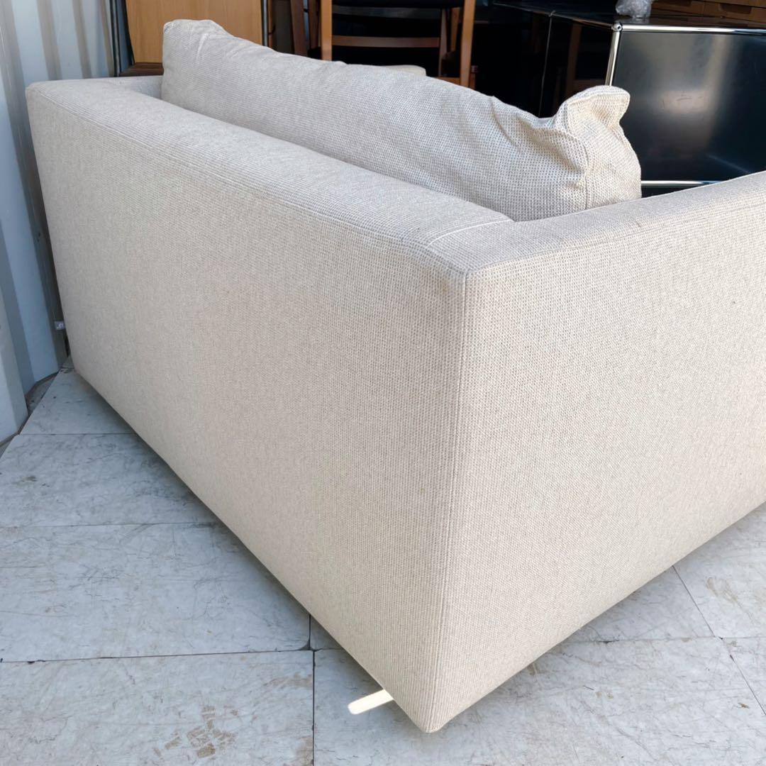 取付無料！アクタス アイラーセン 北欧モダン アイボリーファブリック1Pソファ✨