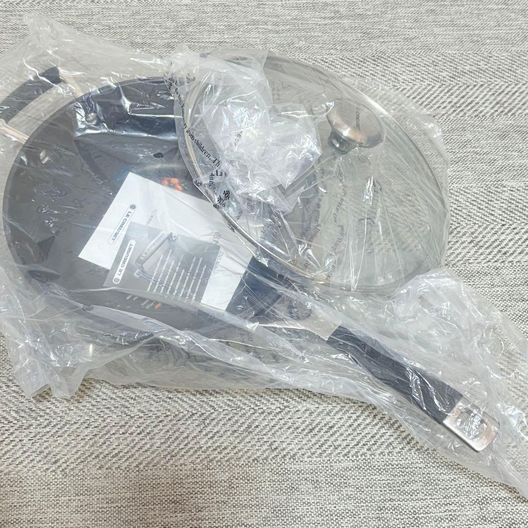 ルクルーゼ TNS ウォックパン 26cm ガラスフタ付き