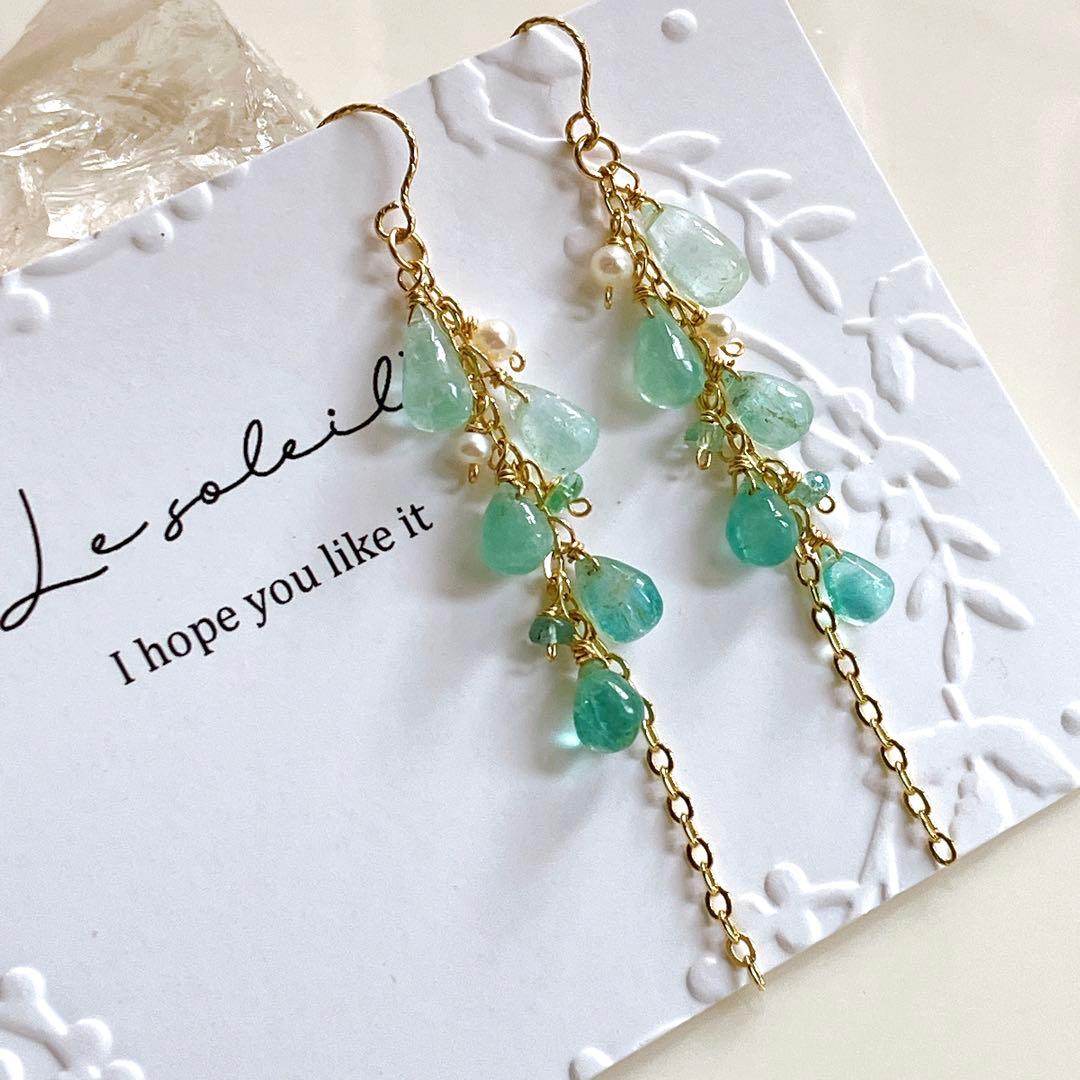 Kaya◆高品質スリーピングビューティーターコイズピアス✧大粒