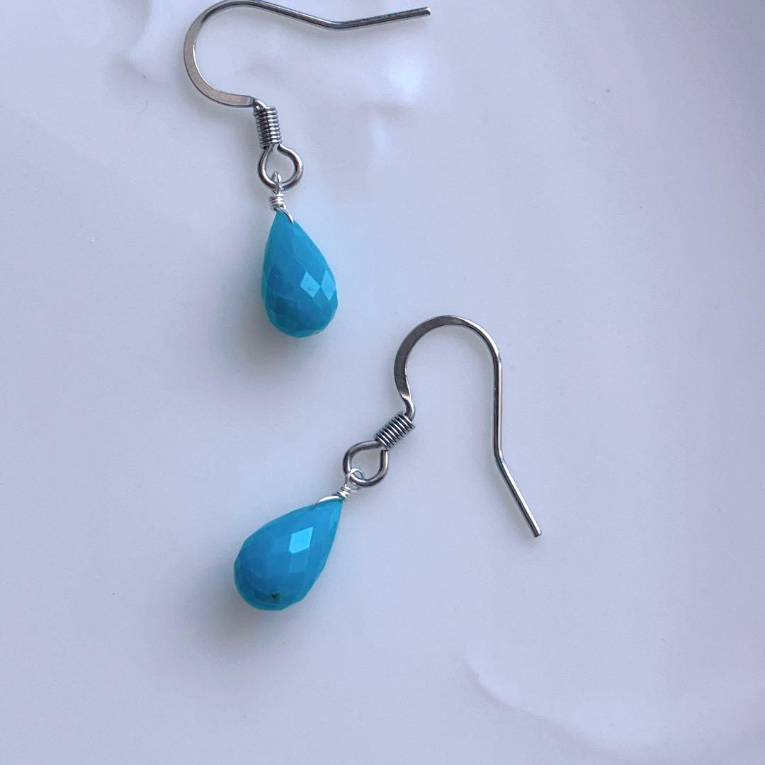 Kaya◆高品質スリーピングビューティーターコイズピアス✧大粒