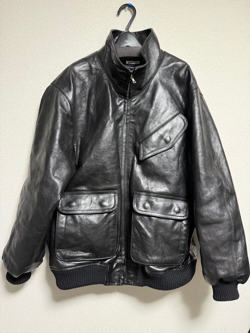 o*2様 AURALEE 25AW LAMB LEATHER ZIP BLOUS