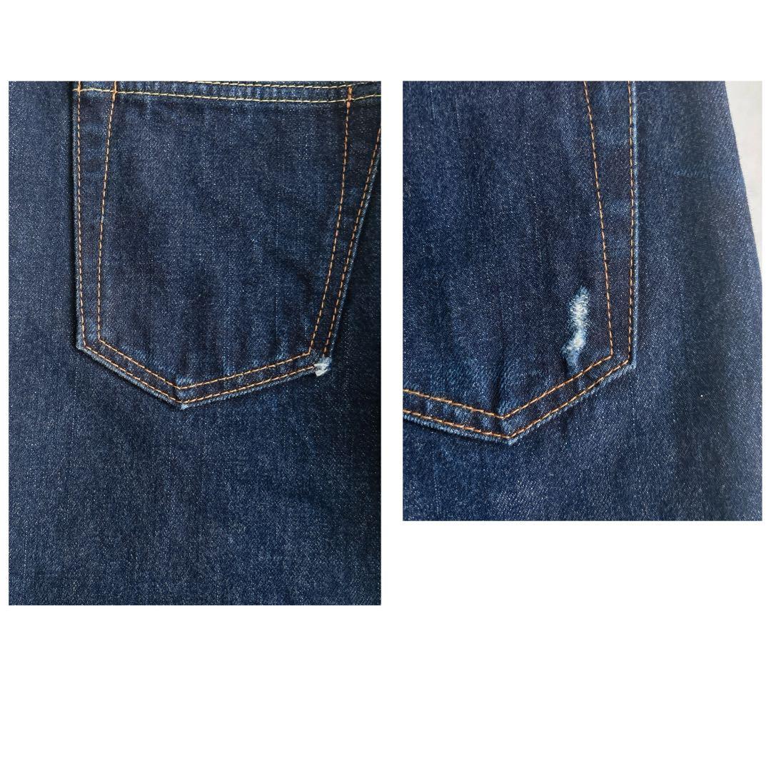 chimala × SHIPS デニムパンツ ダメージ加工 ドット刺繍 W26