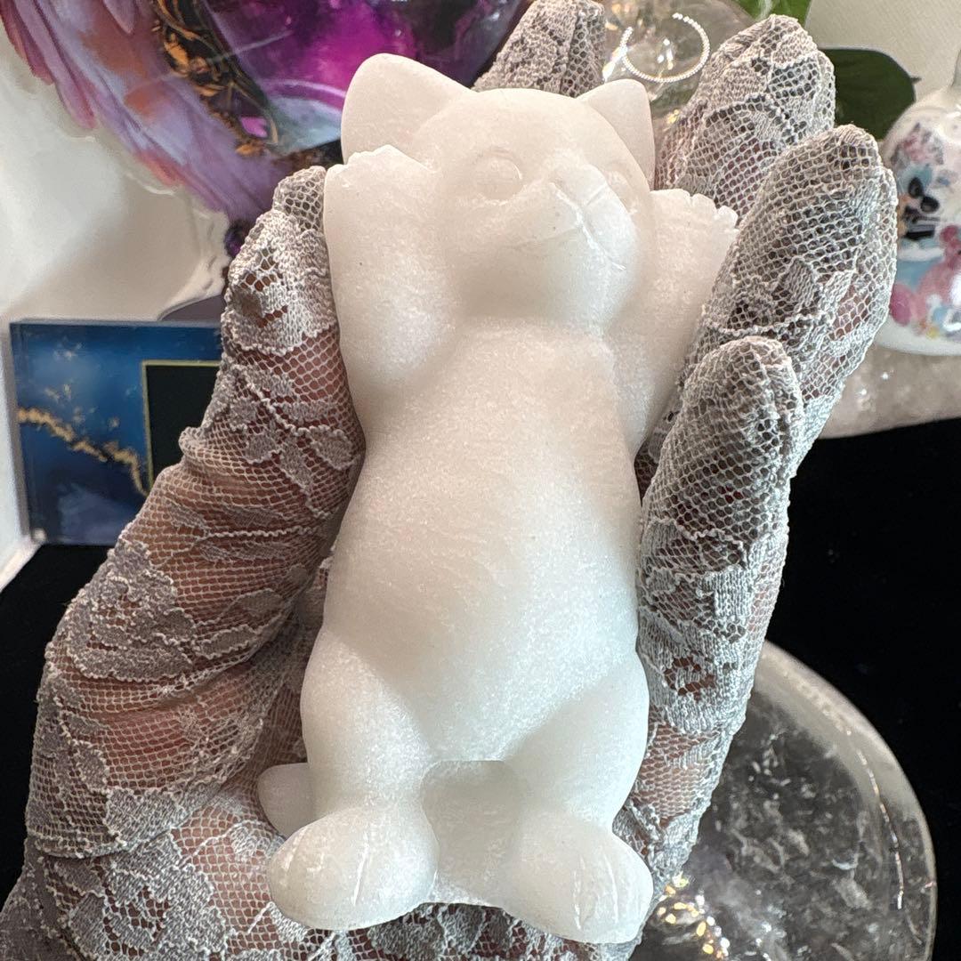 アラバスター立ち猫ちゃんNo.2417