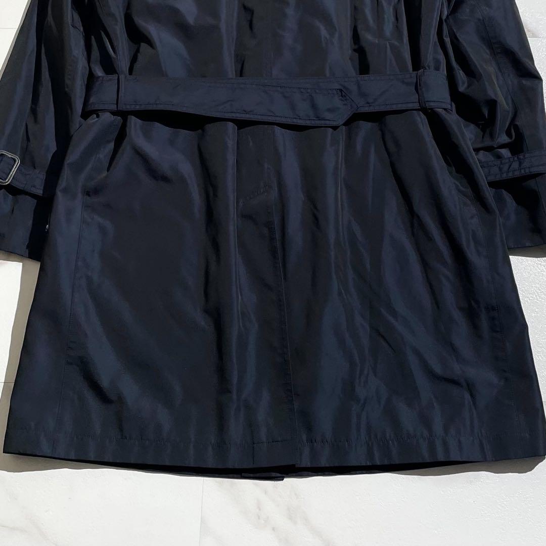 ランバンコレクション　ネイビー　トレンチコート　キルティングライナー　ロング丈