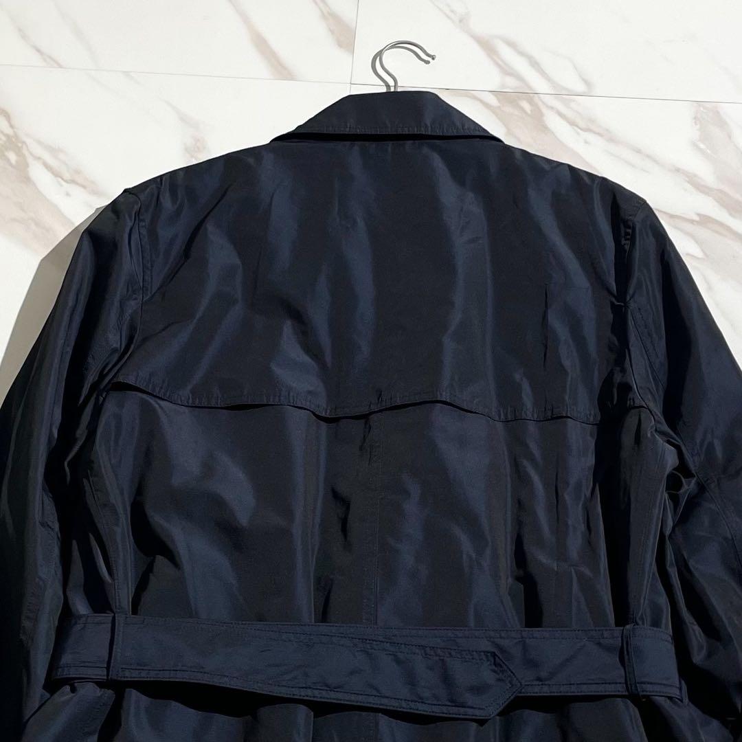 ランバンコレクション　ネイビー　トレンチコート　キルティングライナー　ロング丈