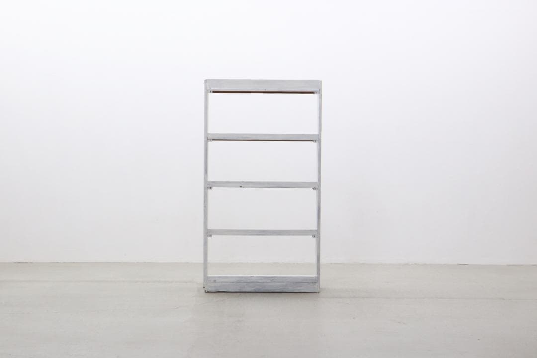 レトロ 無垢材 ペイント 本棚 シェルフ 飾り棚 ラック 書庫 ヴィンテ ージ