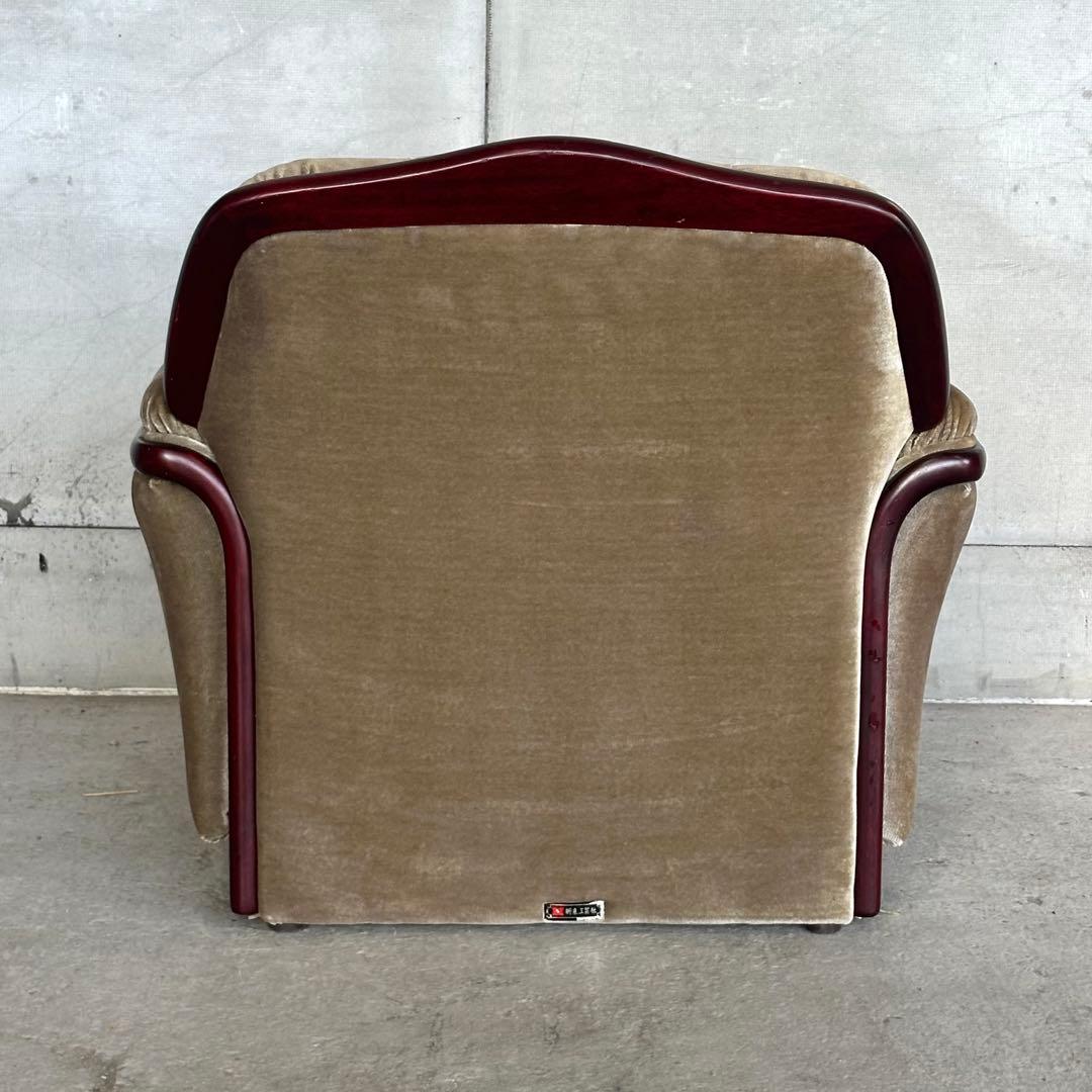 ✧ 80s ✧ 昭和レトロ喫茶 ミッドセンチュリー ベロア ベージュベルベット