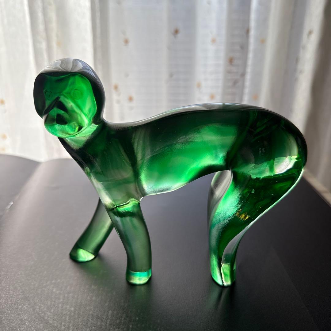 Tittot 琉園工房 クリスタル置物 猿 ガラス工芸