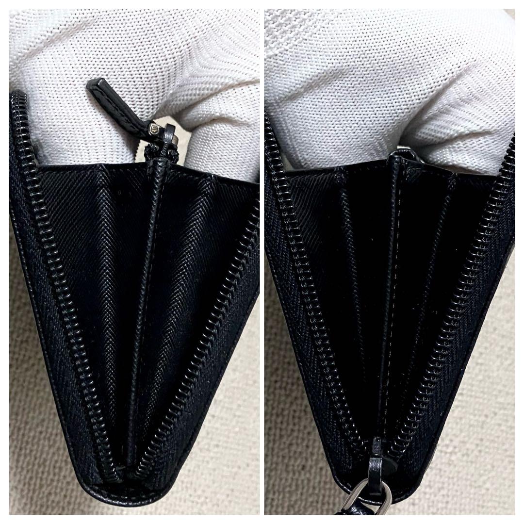 専用！プラダ［長財布］ラウンドジップ　サフイアーノ　ブラック　トライアングル