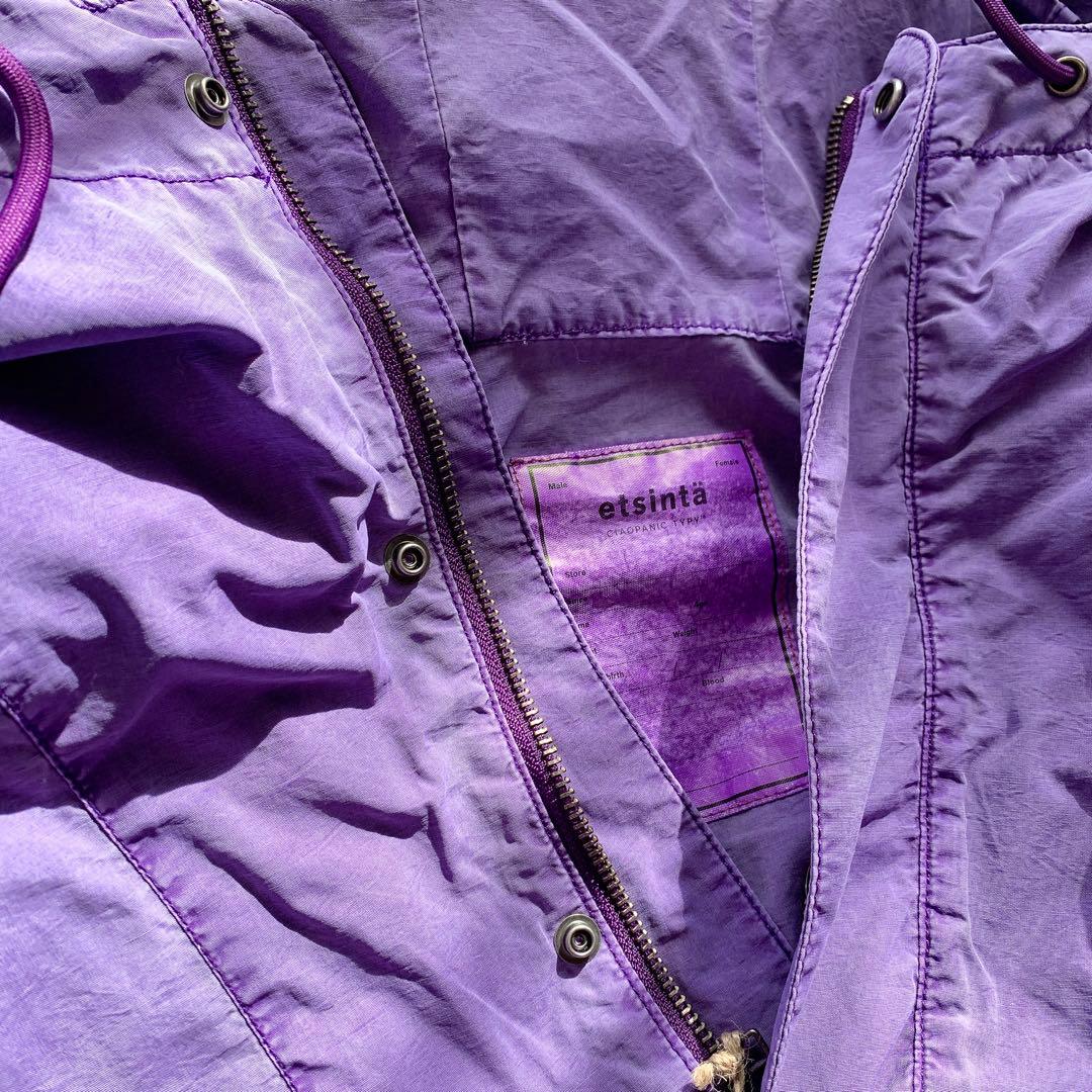 etsinta エシンタ ビックアノラックパーカー パープル ハーフジップ