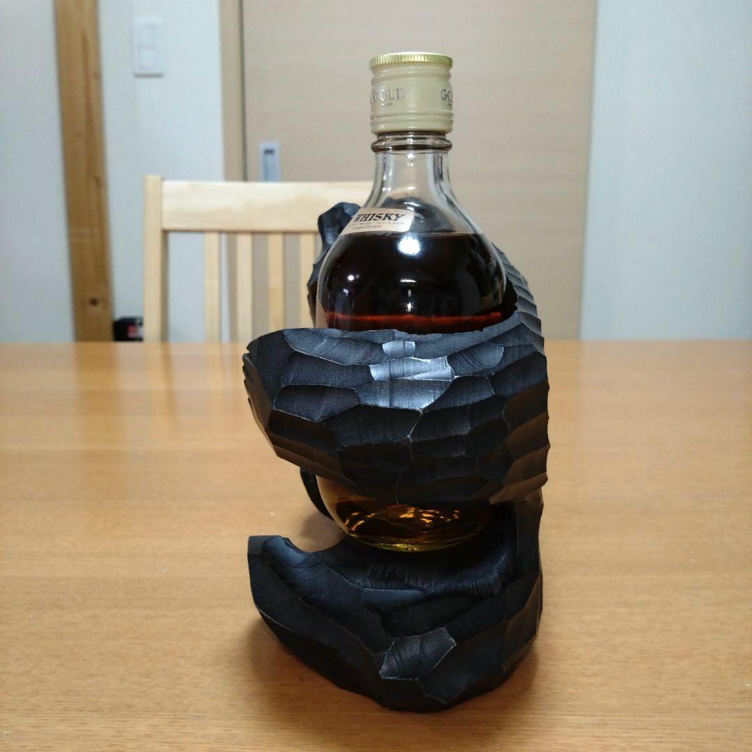 【昭和レトロ】◆ニッカウヰスキー◆G＆G 北海道限定ボトル◆木彫り熊◆380ml