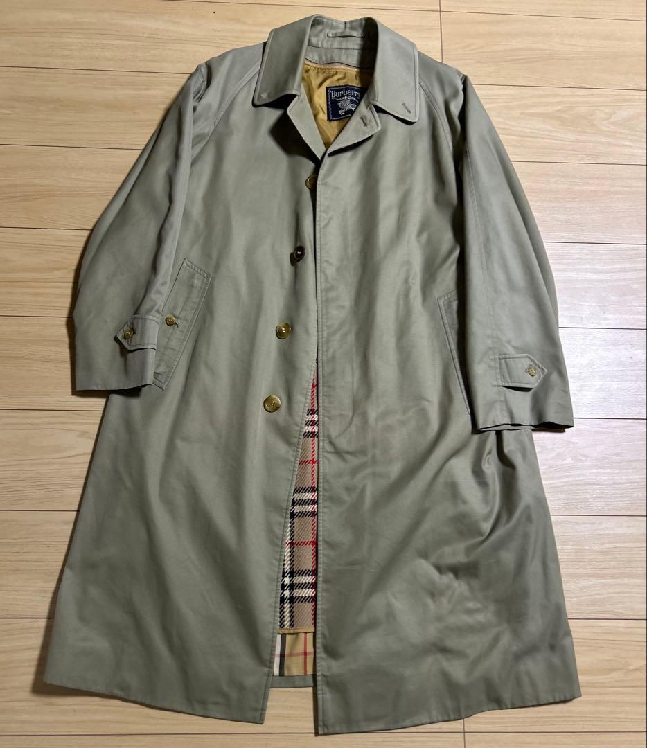 バーバリーズ ステンカラーコート 比翼 ライナー ノバチェック XＬ　ロング