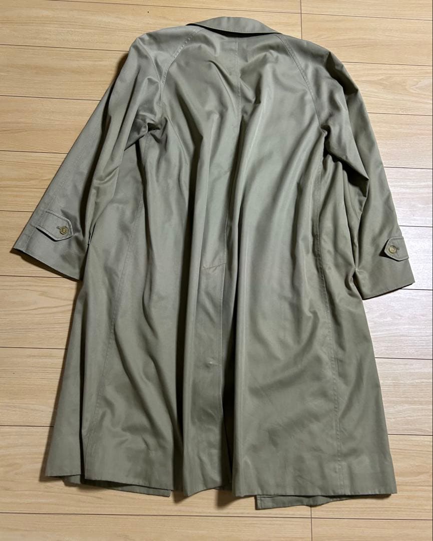 バーバリーズ ステンカラーコート 比翼 ライナー ノバチェック XＬ　ロング