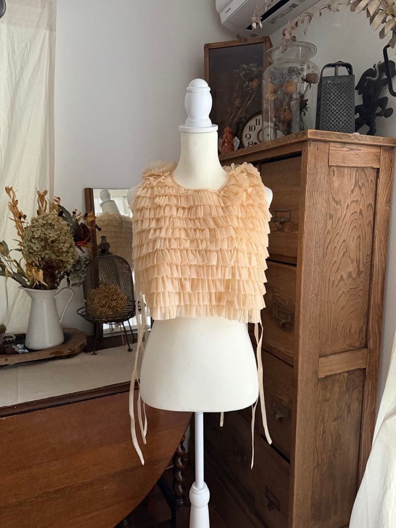 CAROLINA GLASER ワンピース　ベスト付き チュールトレンチコート