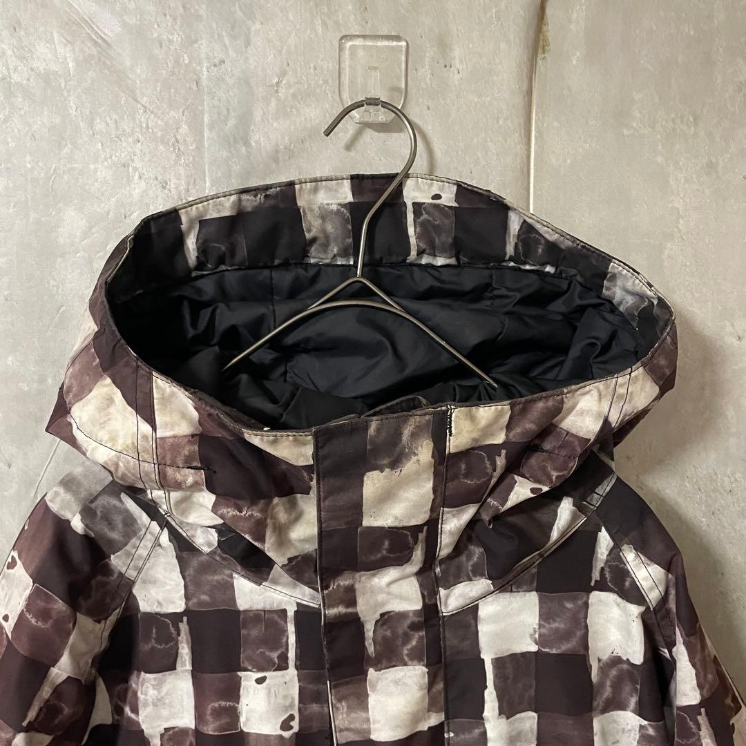 Burtonバートンスキーウェアスノーボードジャケットパーカーフード付チェック柄