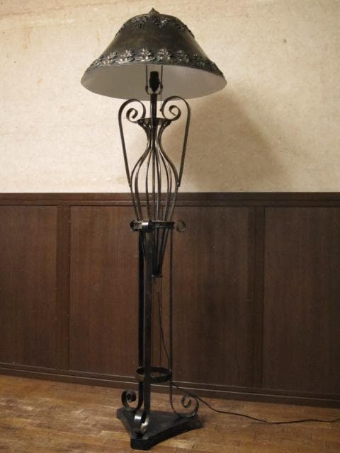 ヴィンテージ アイアンベース 1灯式 フロアスタンド/フロアランプ/照明