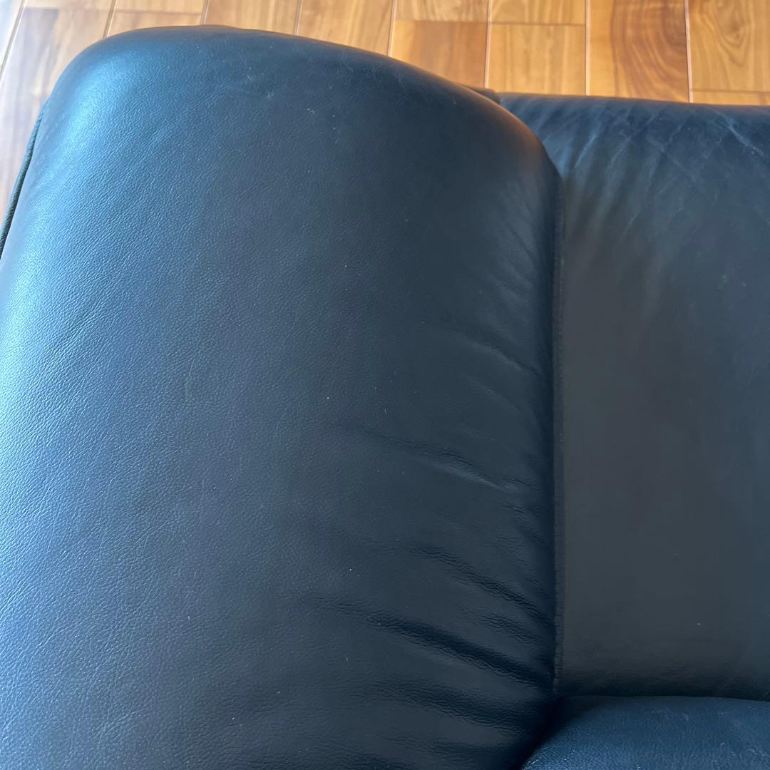 ニトリ　本革カウチソファ　4人掛け