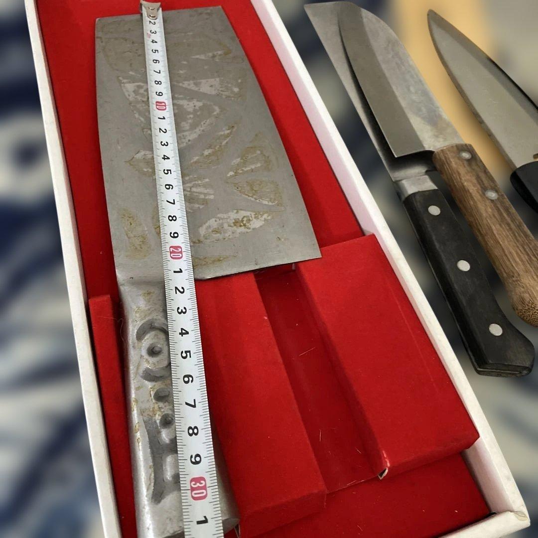 包丁 五種　中国三羊牌　佛山鋼刀　角馬　宗丹　パメッソ