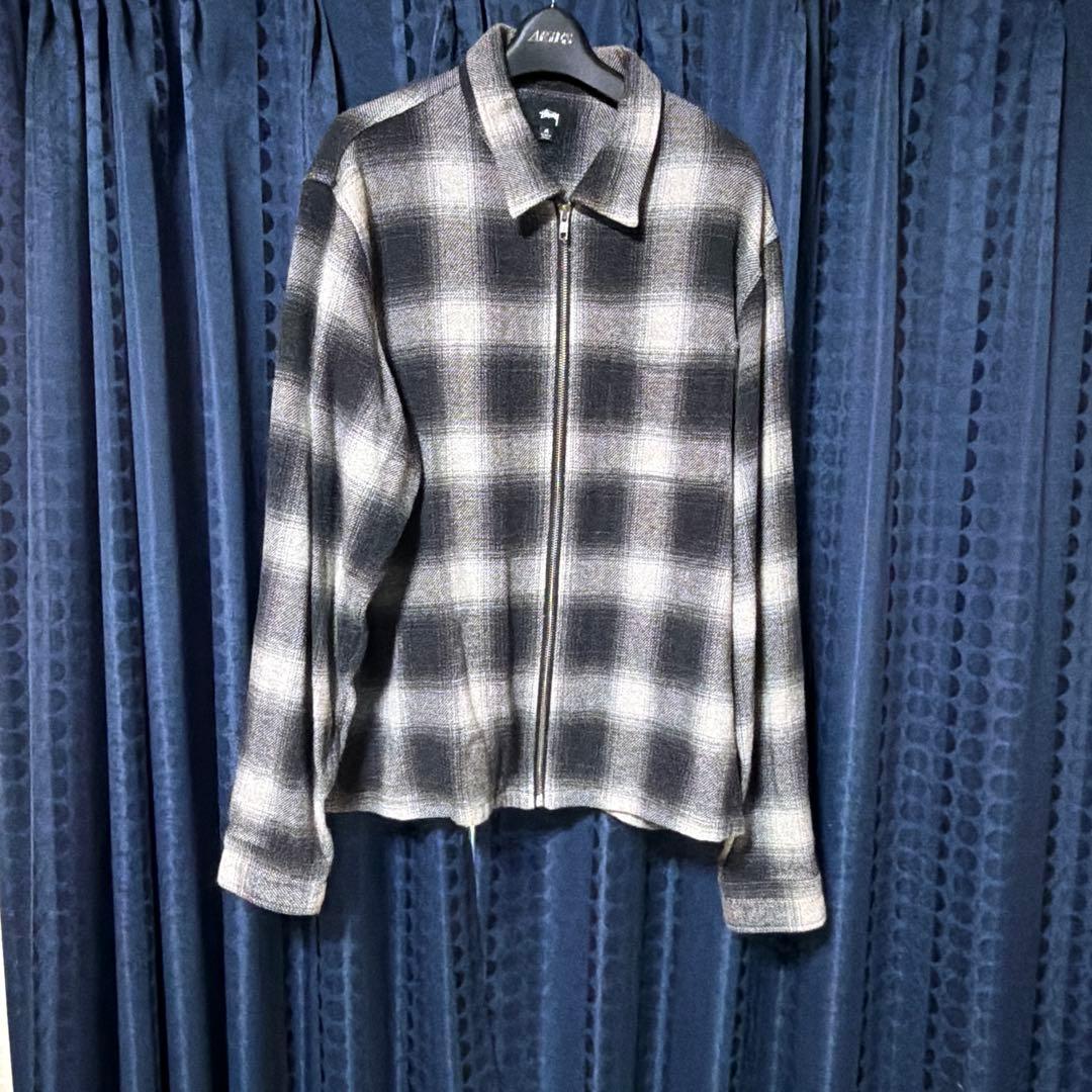 stussy PLAID ZIP SHIRT オンブレ　Mサイズ