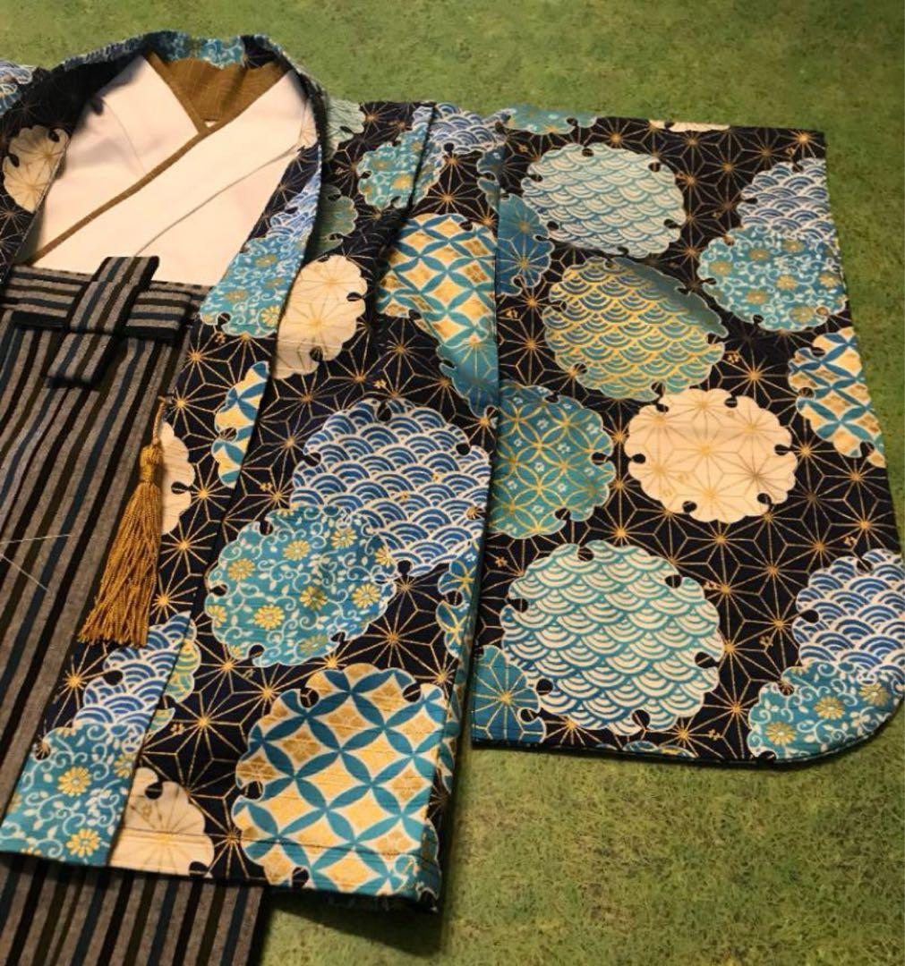 【ほぼ新品】90 袴 男の子 子供用 伝統的な和服セット　着画あり（2枚目）