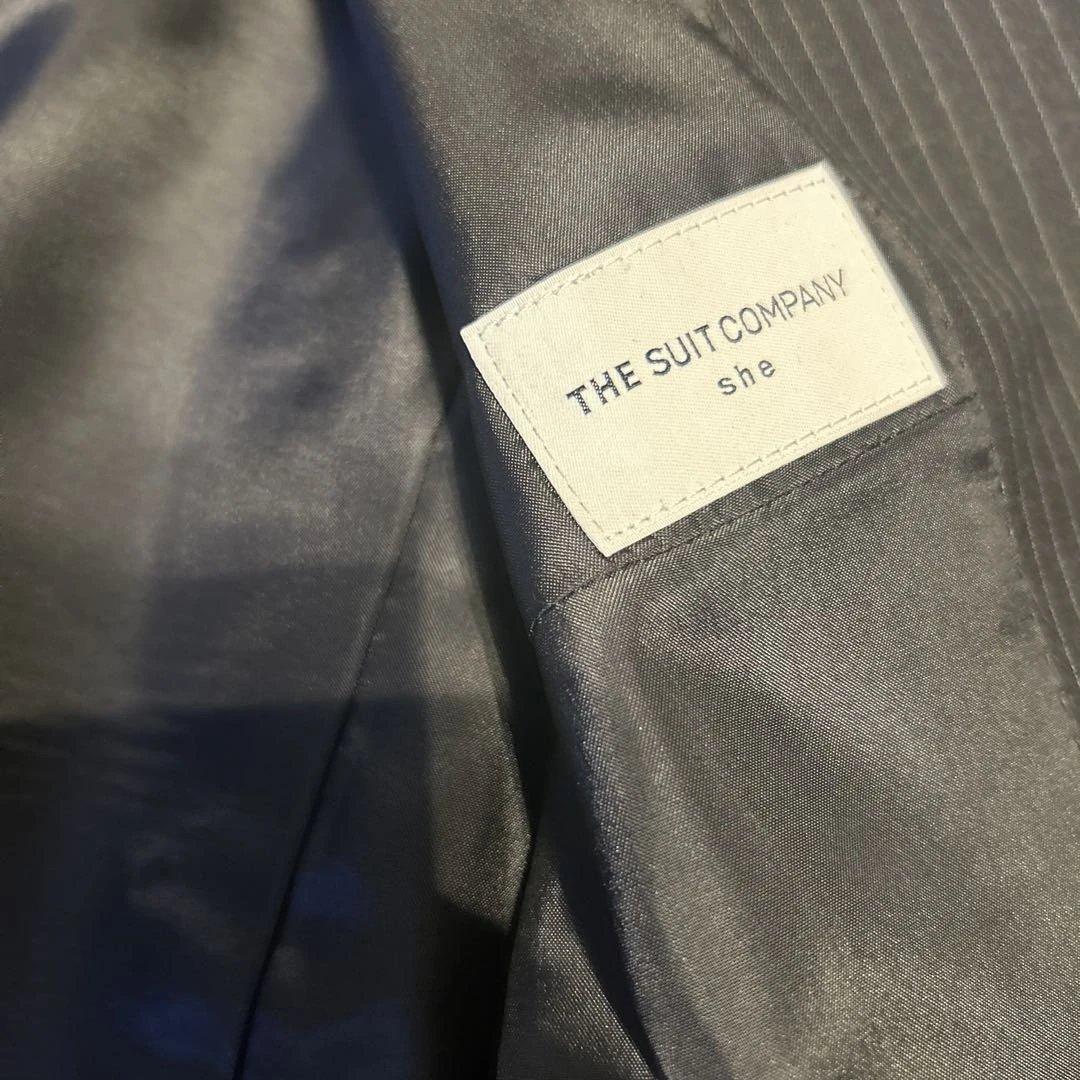 新品　スーツカンパニー　パンツスーツ ストライプ　42 ウォッシャブル