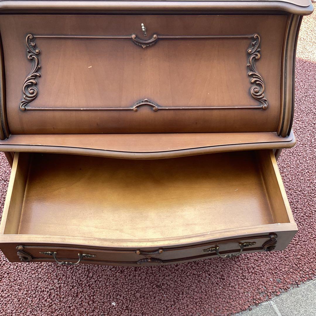 アンティーク　ライティングビューロー　デスク　チェスト　猫足　ビンテージ　西洋