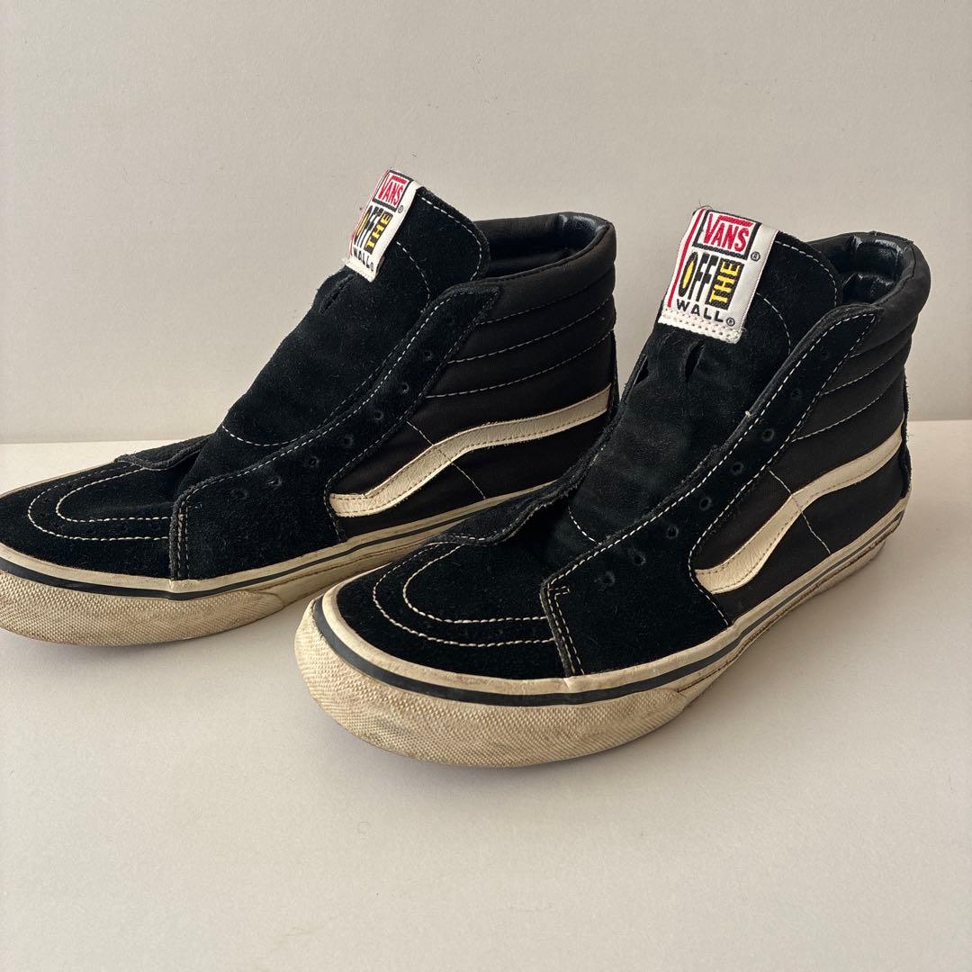 90s Vans Sk8-Hi ブラック/ホワイト