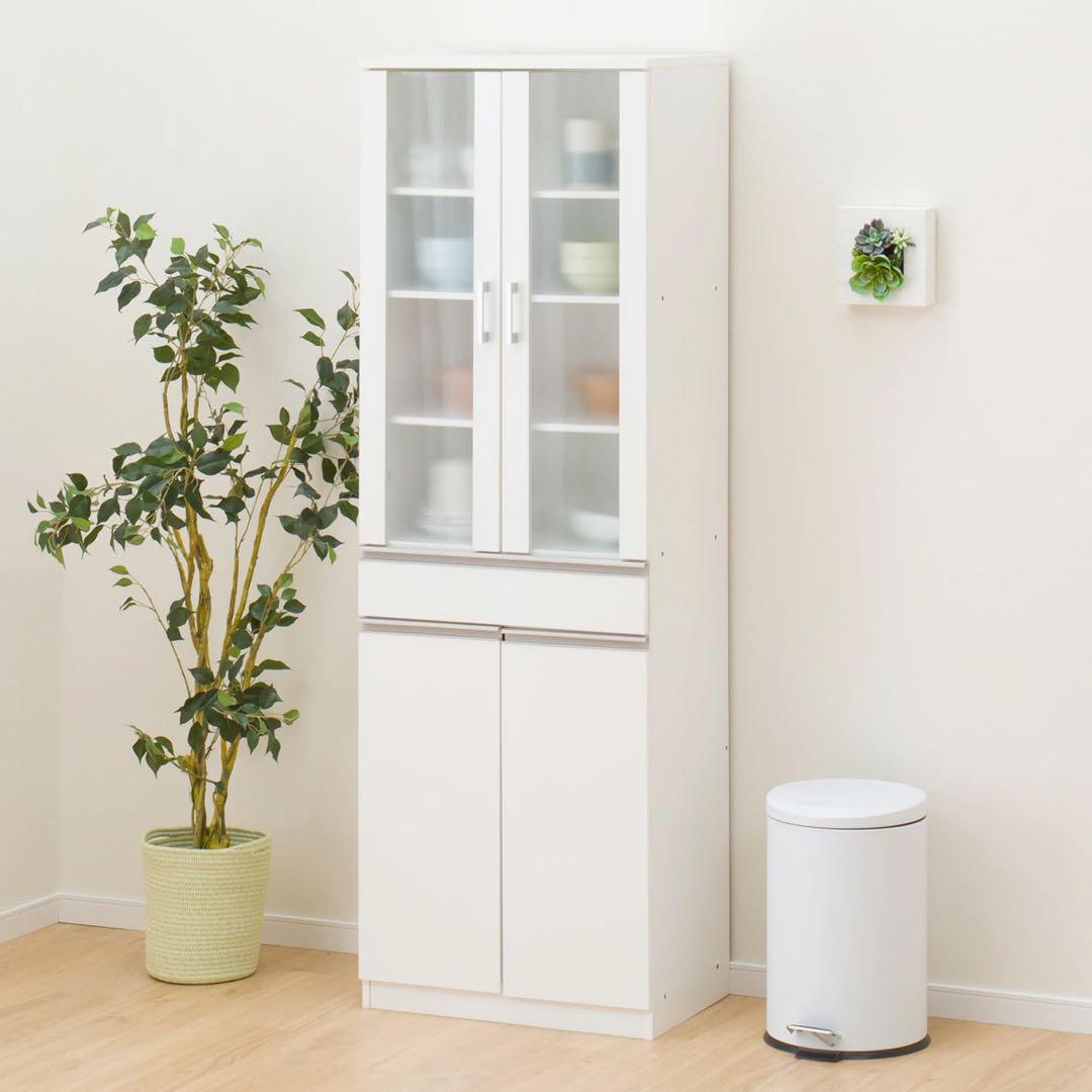 ニトリ 食器棚 キッチンスリムボード ホワイト オシャレ　＊ 6月中売切希望