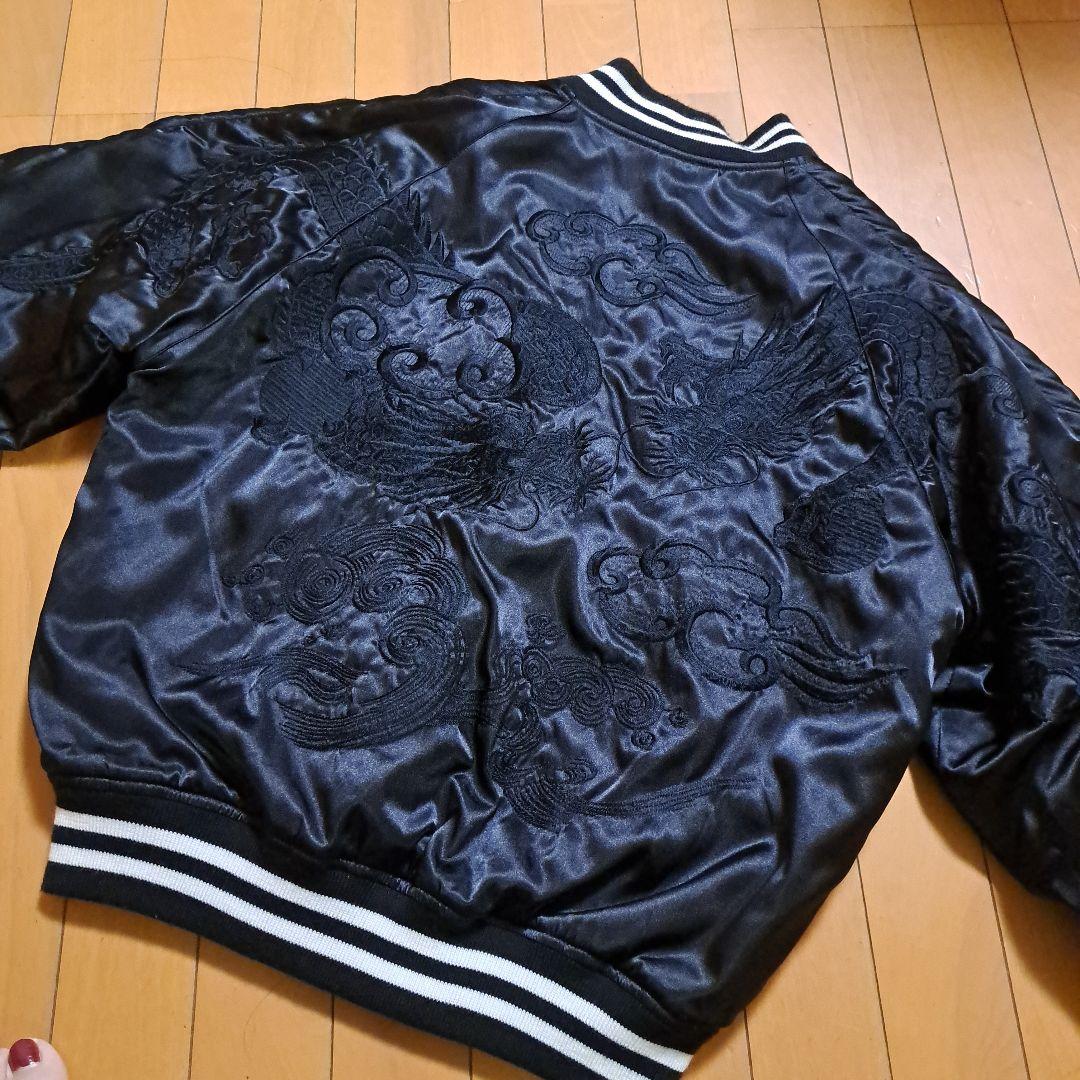 【美品】 hoshihime 星姫 スカジャン オールブラック