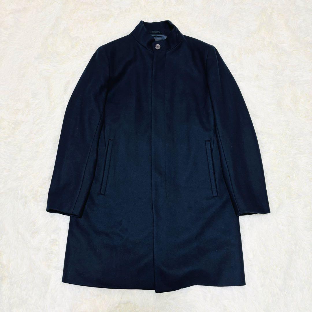 カンデミーナ様セオリー BELVIN カシミヤ混 スタンドカラーコート　紺　M