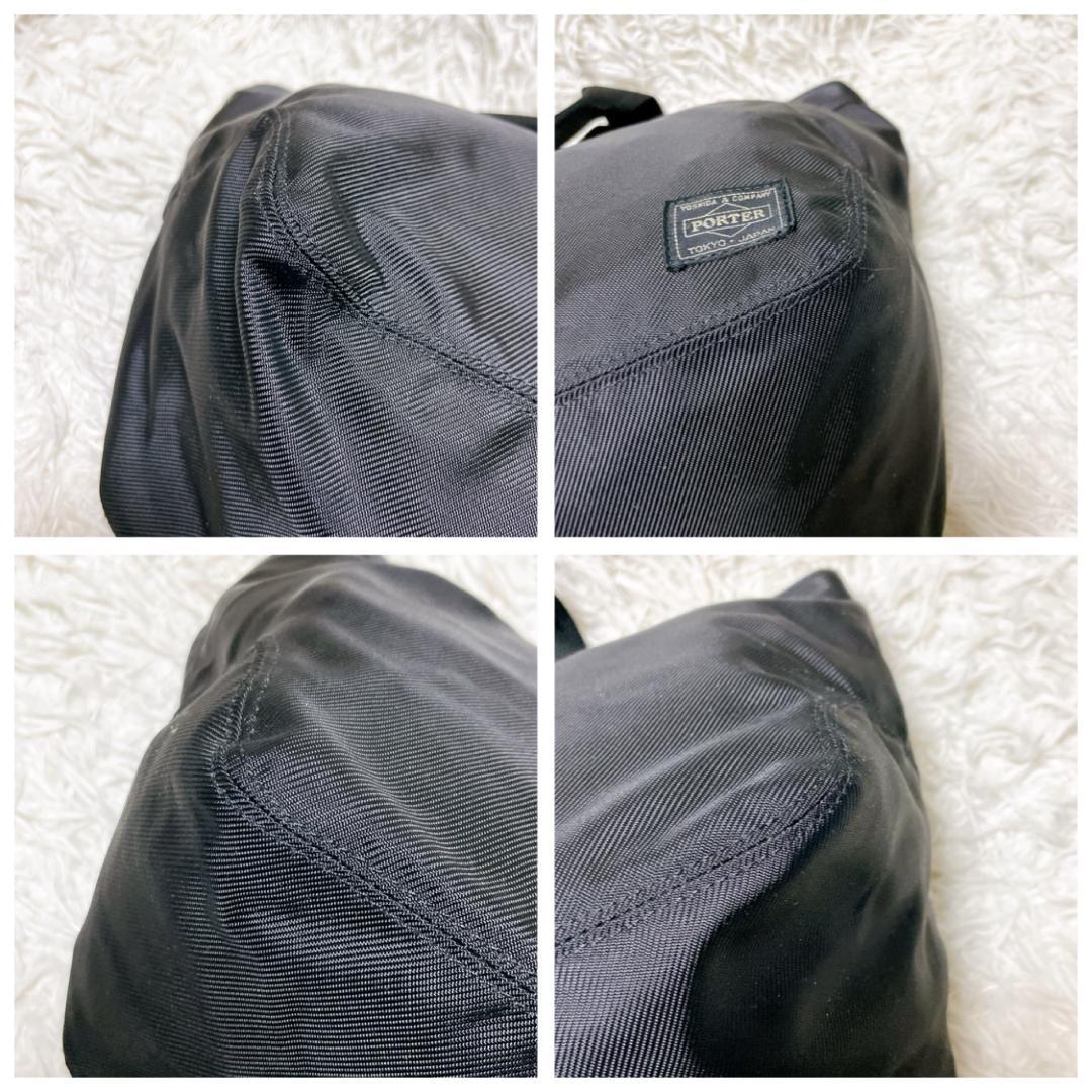 美品 ポーター ラウンド トートバッグ ナイロン A4 ブラック 希少 廃盤