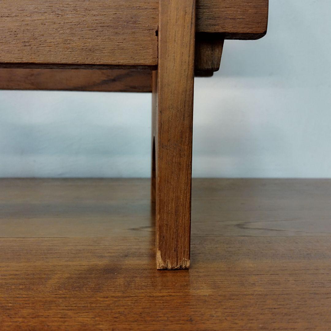 【teak wood】チーク材 ワインラック 12本収納　楔 ヴィンテージ